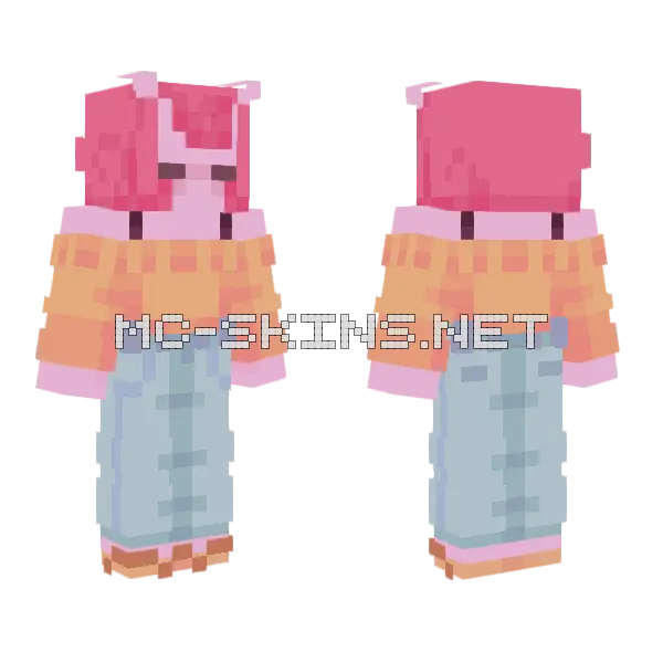 Pink Bow Outfit, front and back