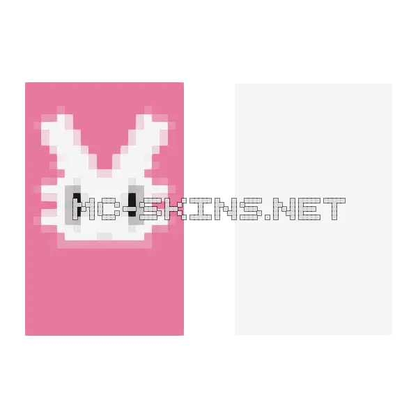 Pink Bunny Face cape, outside and lining