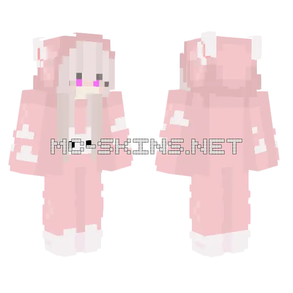 Pink Bunny Girl, front and back