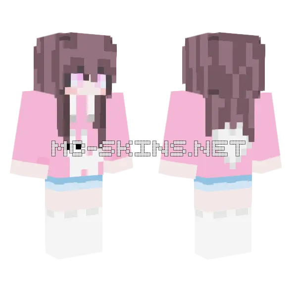 Pink Bunny Girl, front and back