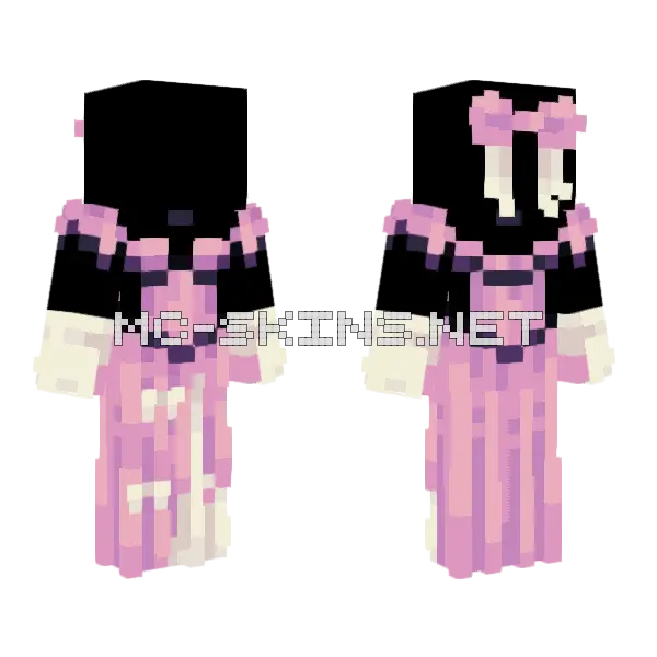 Pink Crocodile Skin Minecraft skin, front and back