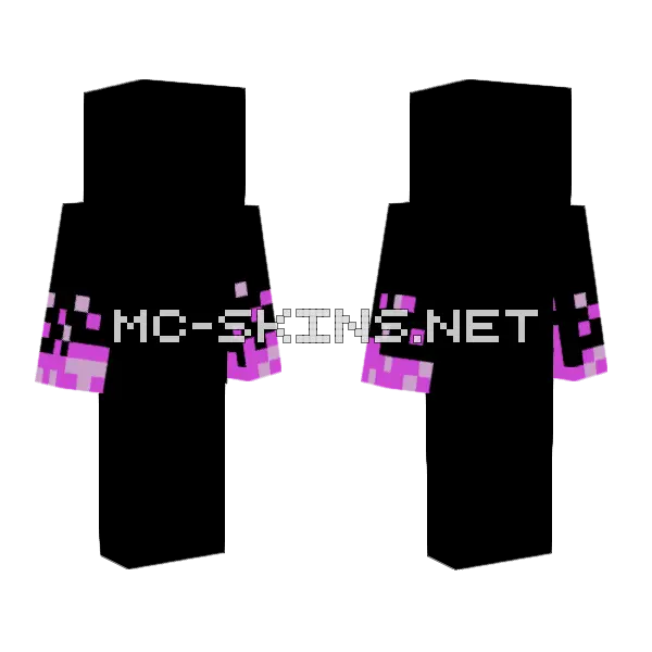 Pink Demon Minecraft skin, front and back