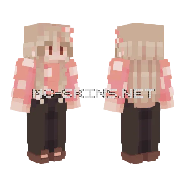 Pink Dotted Outfit, front and back