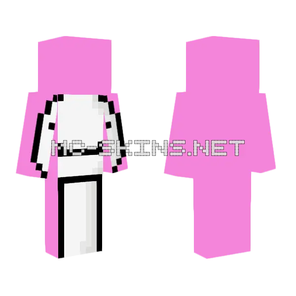 Pink Dream Minecraft skin, front and back
