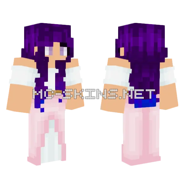 Pink Dress Minecraft skin, front and back