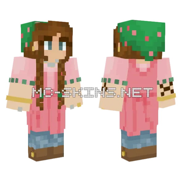 Pink Dress Girl, front and back