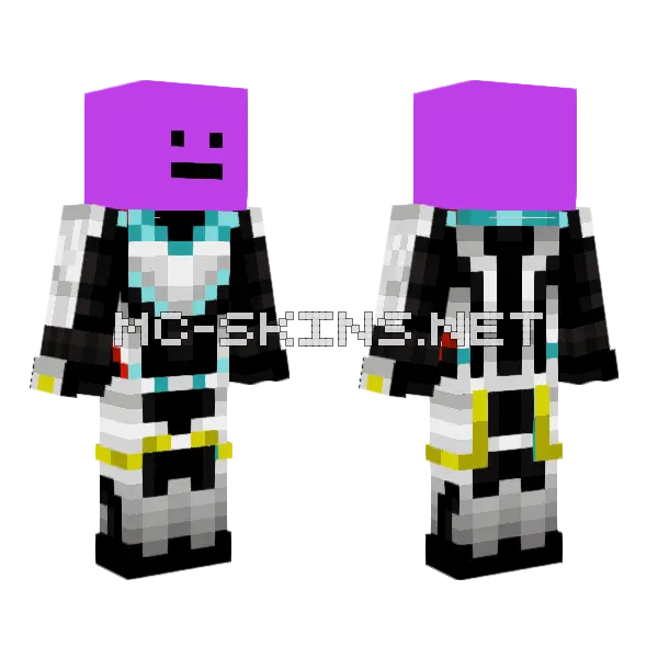 Pink Endgame Bioi Slim Minecraft skin, front and back