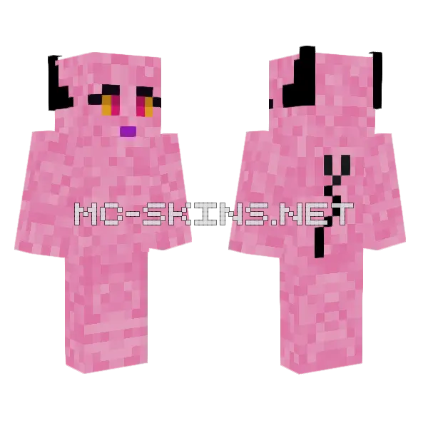 Pink Feline Creature, front and back