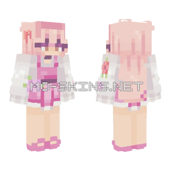 Pink Fox Girl, front and back
