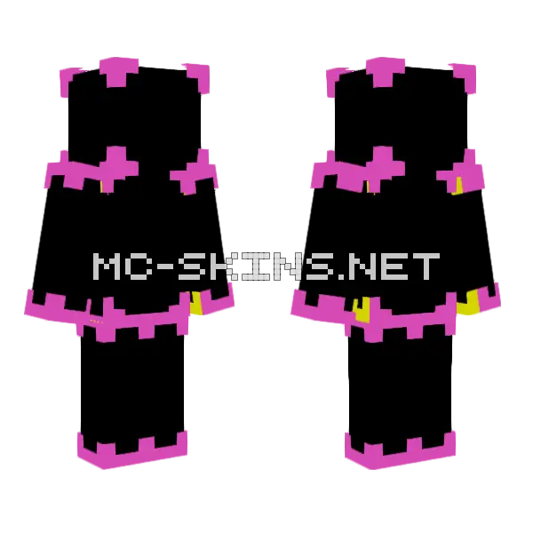 Pink Geometric Minecraft skin, front and back