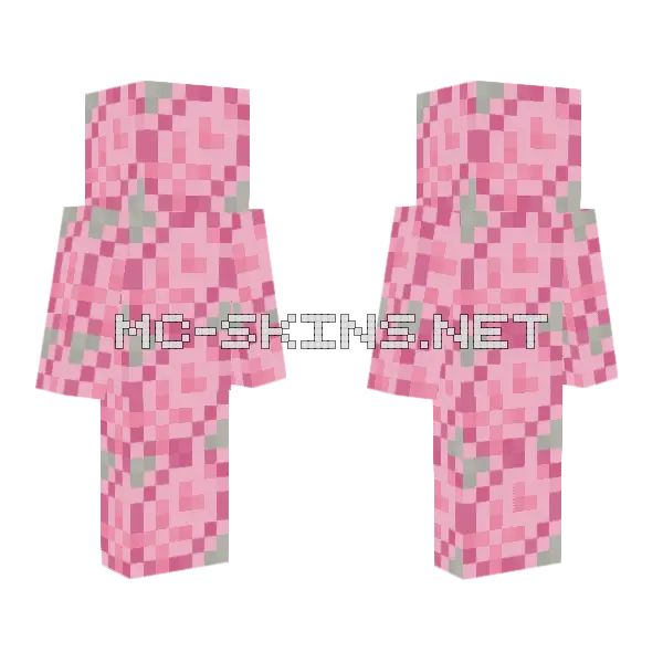 Pink Glazed Terracotta Minecraft skin, front and back