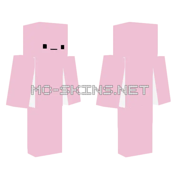 Pink Guy Minecraft skin, front and back