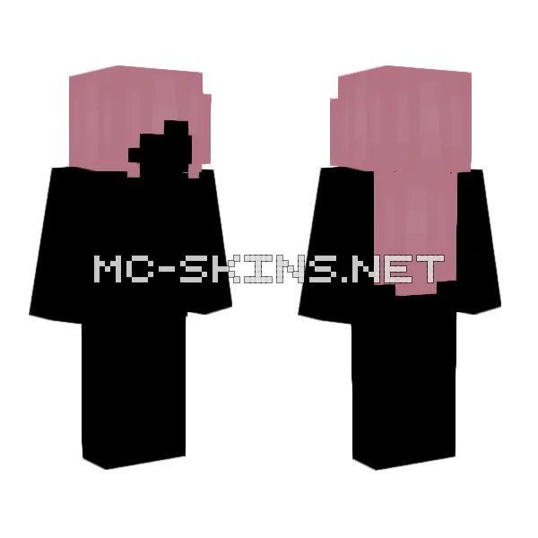 Pink Hair Base Minecraft skin, front and back