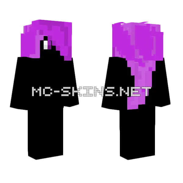 Pink Hair Base Minecraft skin, front and back