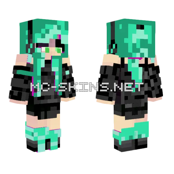 Pink Haired Gamer Girl, front and back