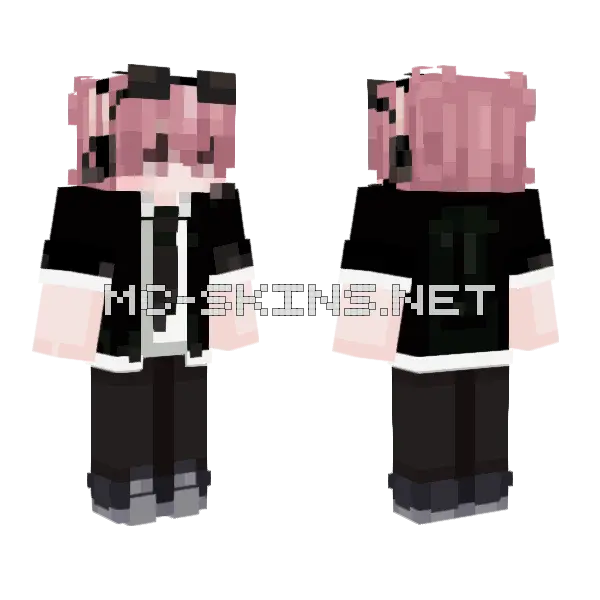 Pink Haired Girl, front and back