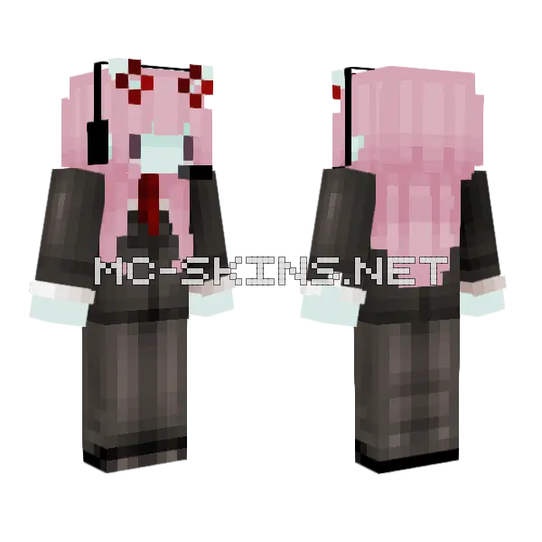Pink Haired Girl, front and back