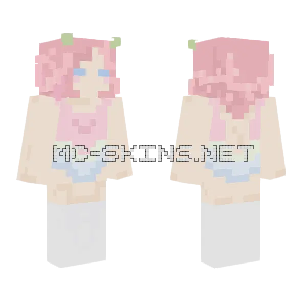 Pink Haired Girl, front and back