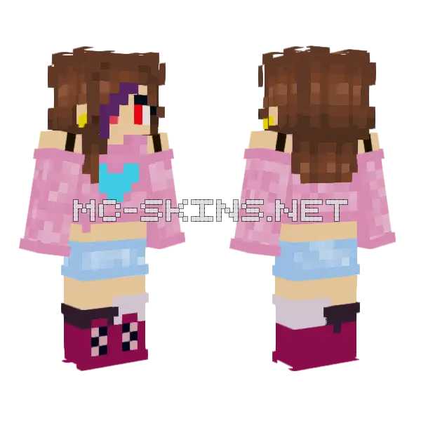 Pink Heart Dress Girl, front and back