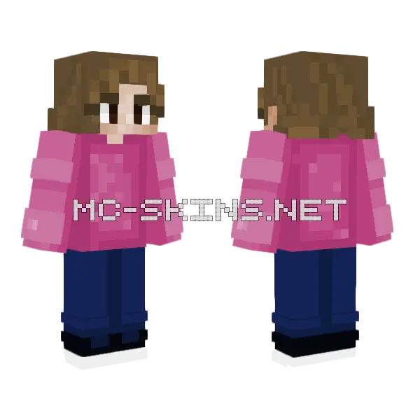 Pink Jacket Girl, front and back