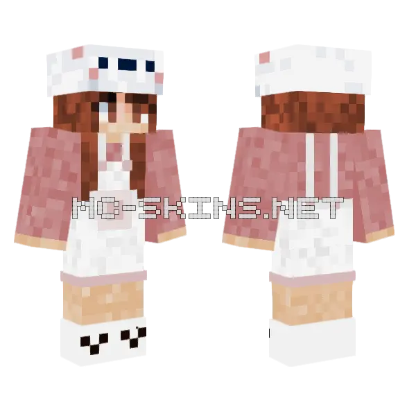 Pink Jump Suit Minecraft skin, front and back