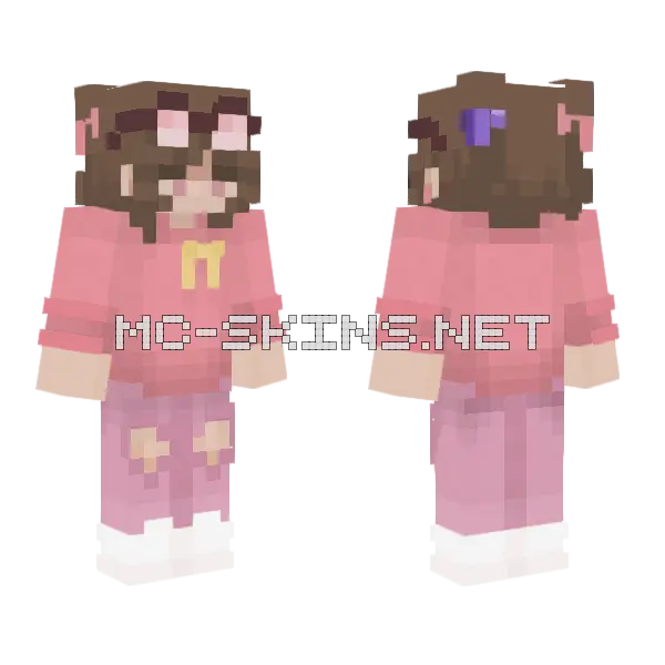 Pink Jumper Hoodie, front and back
