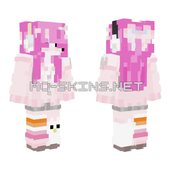 Pink Kawaii Outfit, front and back