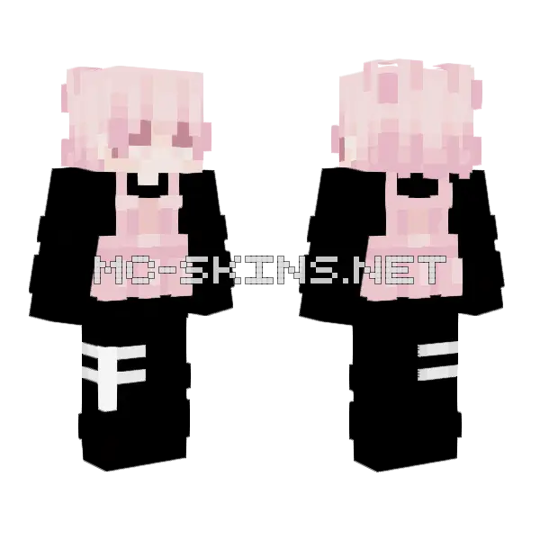 Pink Kawaii Outfit, front and back