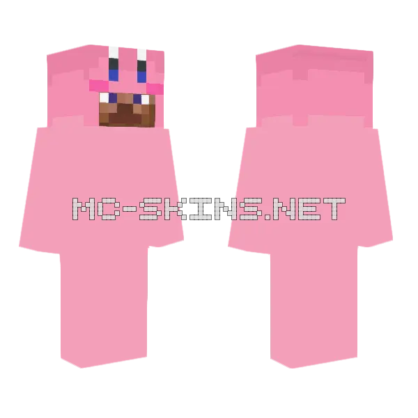 Pink Kirby Character, front and back
