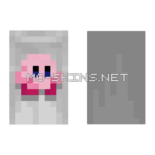 Pink Kirby Face cape, outside and lining