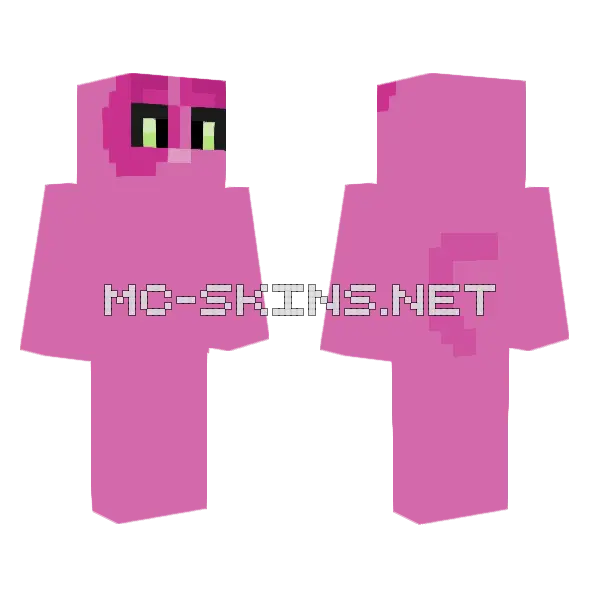 Pink Kitten Minecraft skin, front and back