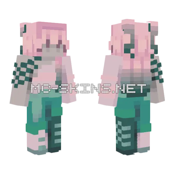 Pink Marine Pce Minecraft skin, front and back