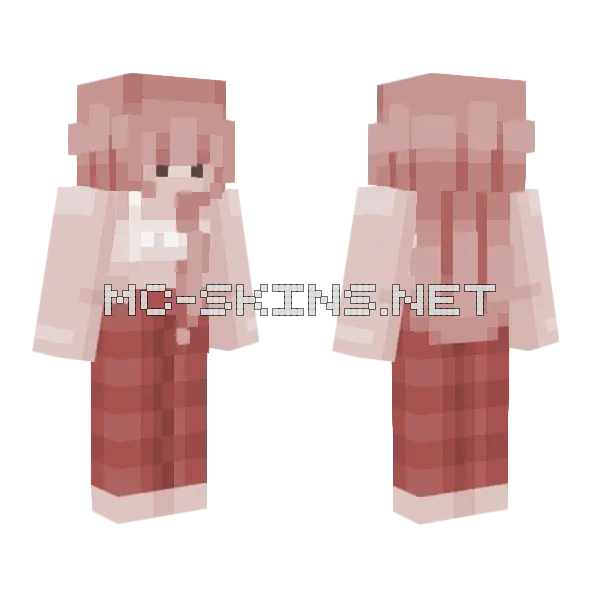 Pink Outfit Minecraft skin, front and back