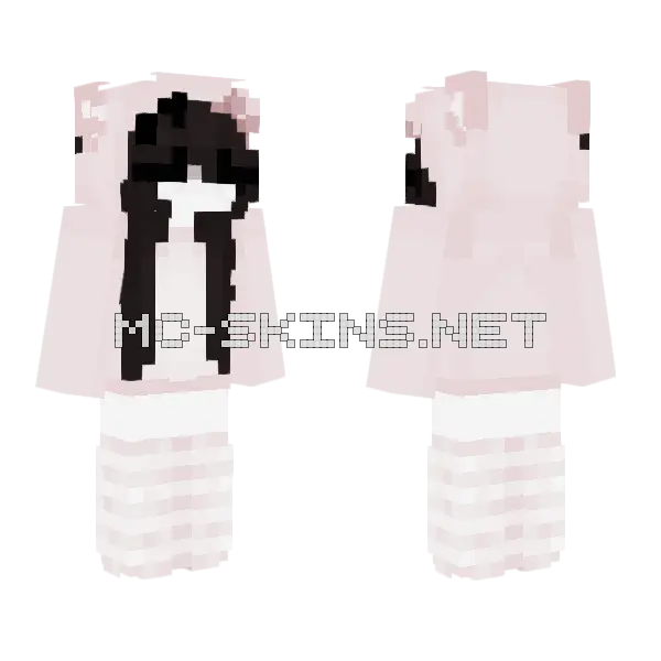 Pink Pajama Boy Minecraft skin, front and back