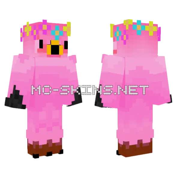 Pink Piggy Minecraft skin, front and back