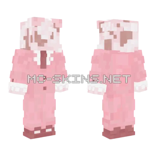 Pink Piggy Skin Minecraft skin, front and back