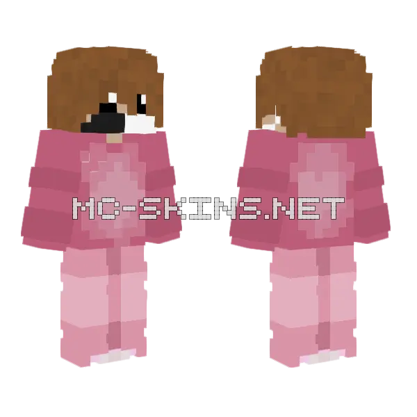 Pink Plaid Girl, front and back