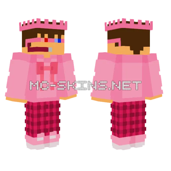 Pink Present Skin Minecraft skin, front and back