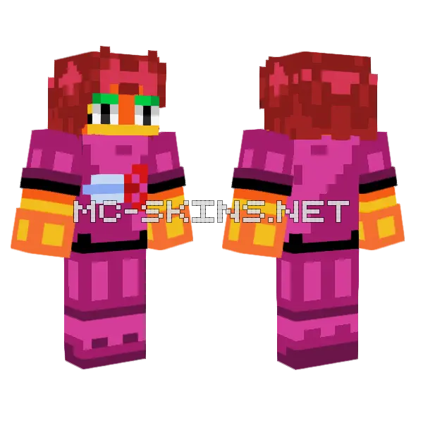 Pink Robot Warrior, front and back