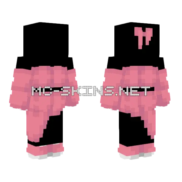 Pink Sakura Dress Minecraft skin, front and back