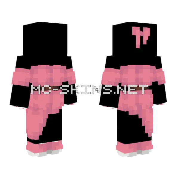 Pink Sakura Dress V2 Minecraft skin, front and back