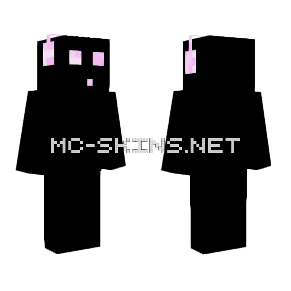 Pink Slime Gamer Minecraft skin, front and back