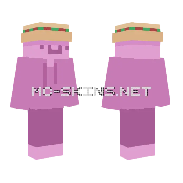 Pink Sombrero Character, front and back
