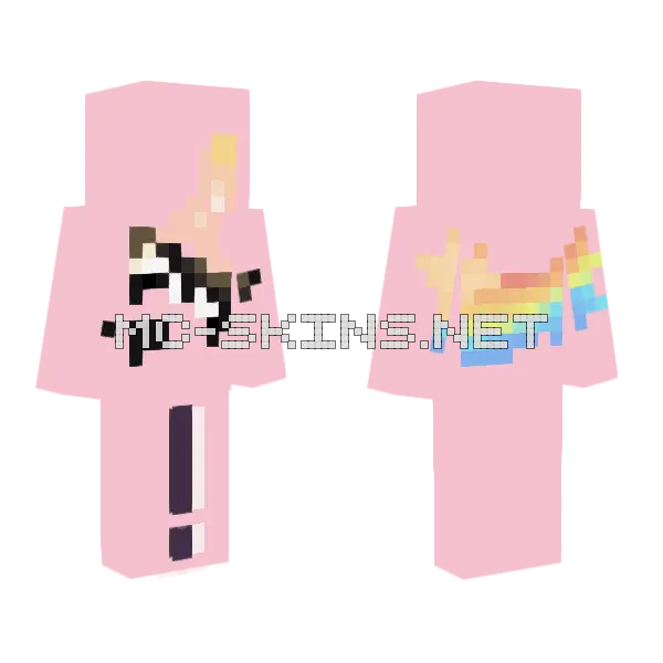 Pink Song Skin Minecraft skin, front and back