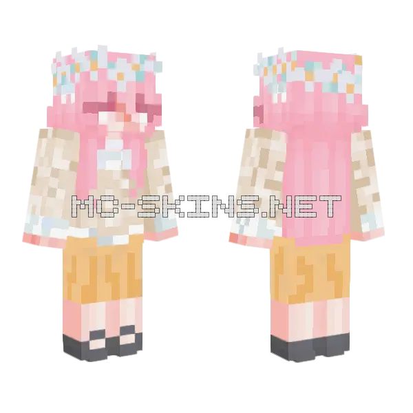 Pink Sprinkled Cake, front and back