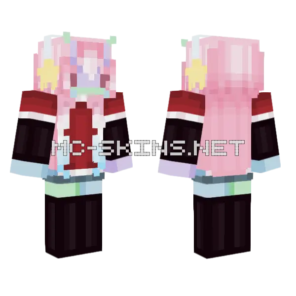 Pink Star Dress, front and back