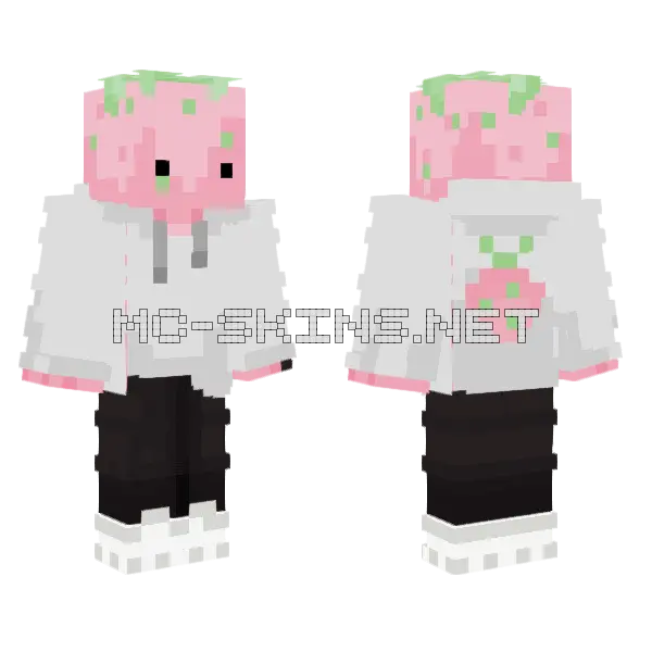Pink Strawberry Dress, front and back