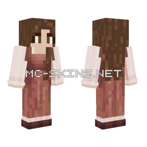 Pink Stripe Brunette, front and back