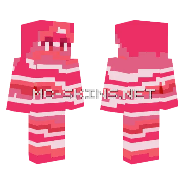 Pink Striped Outfit, front and back