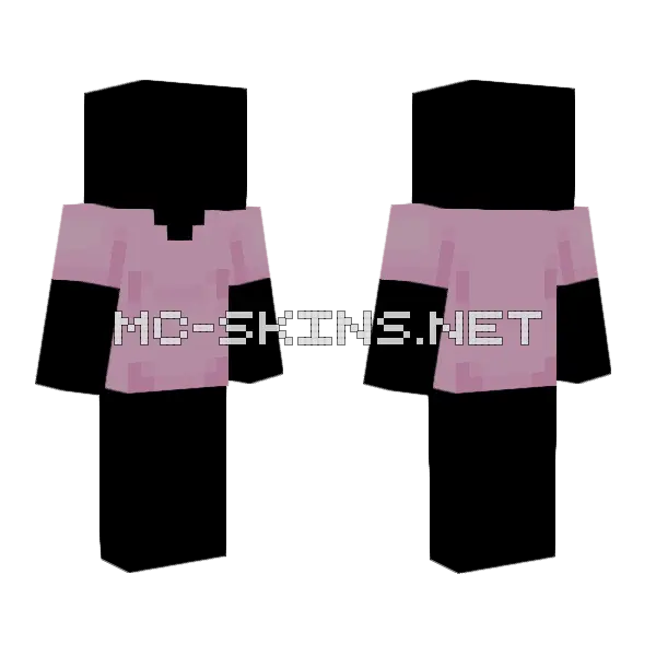 Pink Tee Minecraft skin, front and back